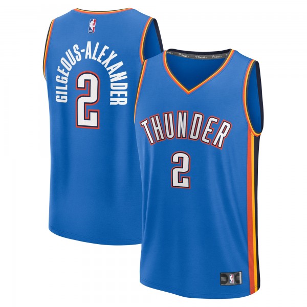 Подростковая Oklahoma City Thunder Shai Gilgeous-Alexander Fanatics Blue Fast Break Replica Player Jersey - Icon Edition