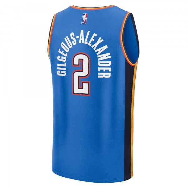 Подростковая Oklahoma City Thunder Shai Gilgeous-Alexander Fanatics Blue Fast Break Replica Player Jersey - Icon Edition