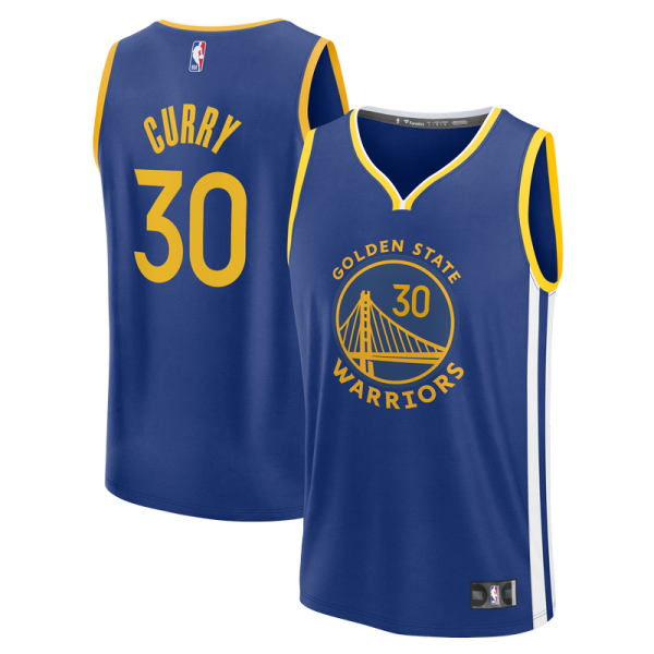 Джерси Golden State Warriors Stephen Curry Fanatics Royal Fast Break Replica - Icon Edition