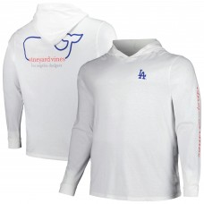 Los Angeles Dodgers Vineyard Vines White Long Sleeve Hoodie T-Shirt