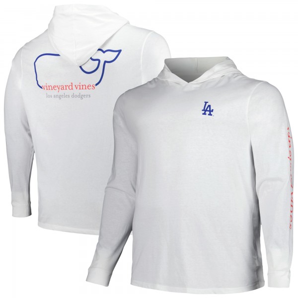 Los Angeles Dodgers Vineyard Vines White Long Sleeve Hoodie T-Shirt