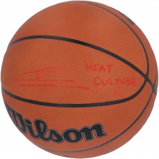 Мяч Tyler Herro Miami Heat Autographed Authentic Wilson NBA Official Game with Heat Culture Inscription - Limited Edition #1/1 - Signed in Red