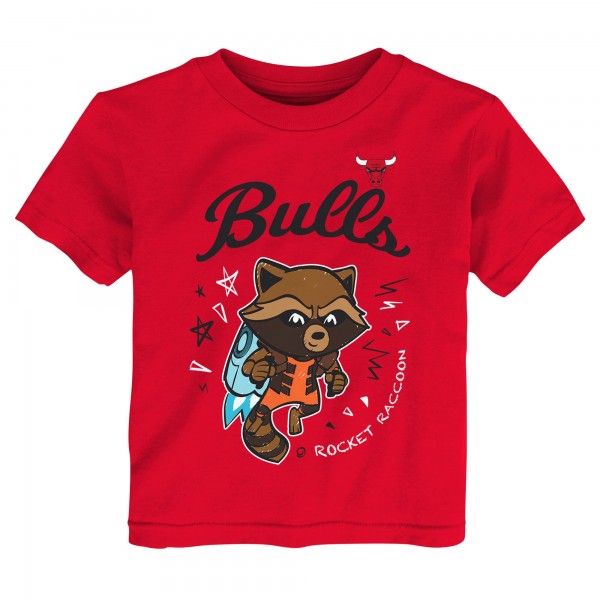 Toddler Chicago Bulls Heather Gray Two-Piece Guardians Of The Galaxy T-Shirt Set