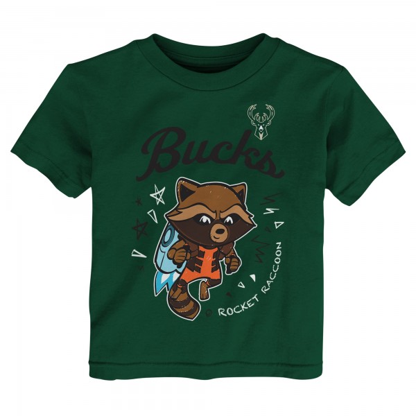 Toddler Milwaukee Bucks Heather Gray Two-Piece Guardians Of The Galaxy T-Shirt Set