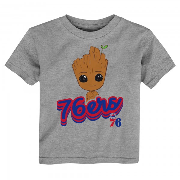 Toddler Philadelphia 76ers Heather Gray Two-Piece Guardians Of The Galaxy T-Shirt Set