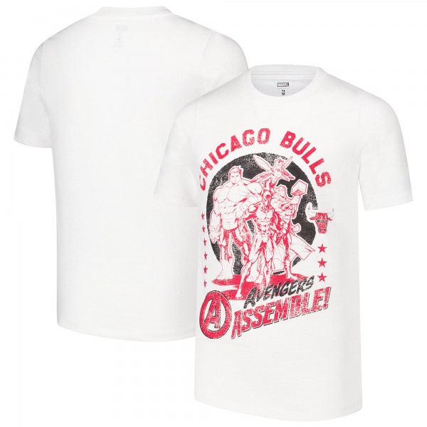 Футболка Chicago Bulls Youth NBA x Marvel Avengers Squad - White