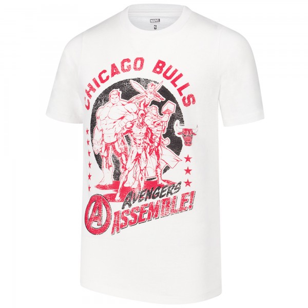 Футболка Chicago Bulls Youth NBA x Marvel Avengers Squad - White