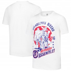 Подростковая Philadelphia 76ers White NBA x Marvel Avengers Squad T-Shirt