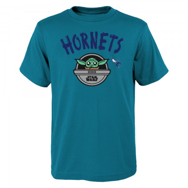 Футболка Charlotte Hornets Youth Star Wars The Child - Teal