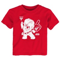 Toddler Chicago Bulls Red Star Wars Chewie #1 Fan T-Shirt