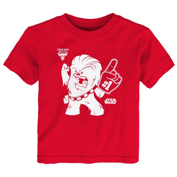 Toddler Chicago Bulls Red Star Wars Chewie #1 Fan T-Shirt