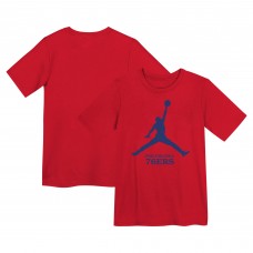 Preschool Philadelphia 76ers Jordan Brand Red Essential Jumpman T-Shirt