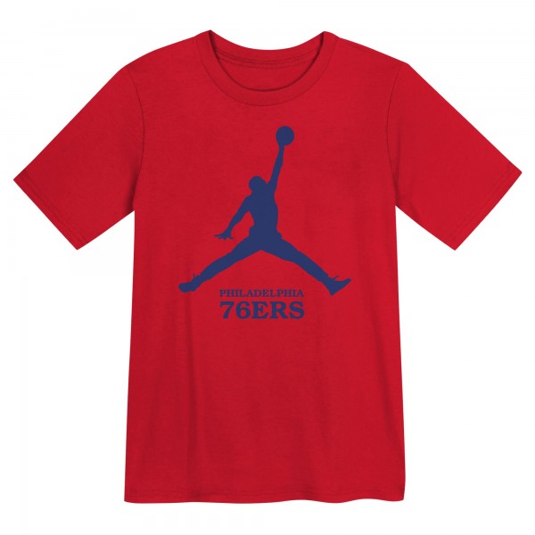 Preschool Philadelphia 76ers Jordan Brand Red Essential Jumpman T-Shirt