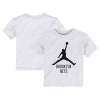 Toddler Brooklyn Nets Jordan Brand White Essential Jumpman T-Shirt