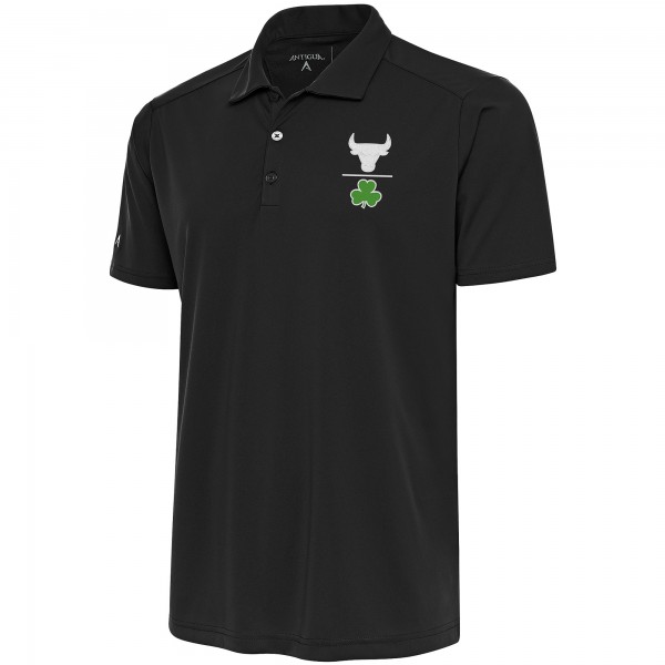Поло Chicago Bulls Antigua Charcoal Shamrock Tribute