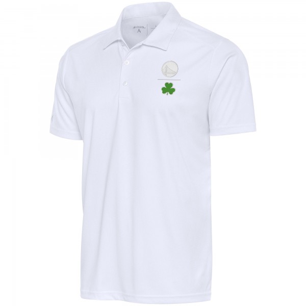 Поло Golden State Warriors Antigua Shamrock Tribute - White