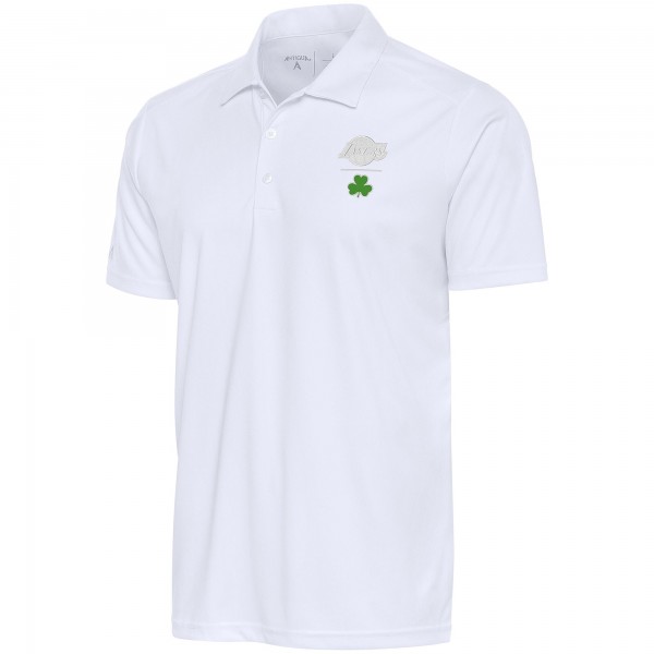 Поло Los Angeles Lakers Antigua Shamrock Tribute - White
