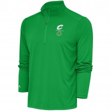 Cleveland Cavaliers Antigua Kelly Green Shamrock Tribute Quarter-Zip Pullover Top