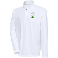 Кофта на короткой молнии New York Knicks Antigua Shamrock Tribute - White