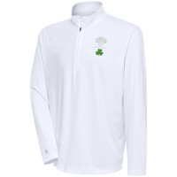 Кофта на короткой молнии New York Knicks Antigua Shamrock Tribute - White