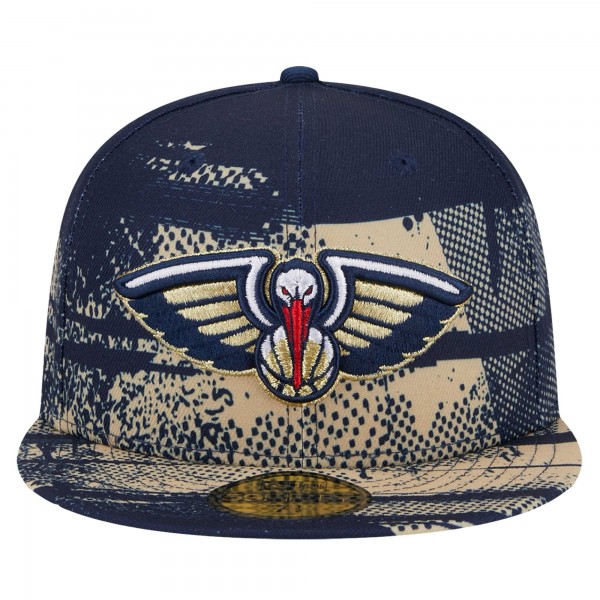Бейсболка New Orleans Pelicans New Era Navy Tip-Off 59FIFTY