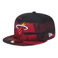 Бейсболка Miami Heat New Era Black Tip-Off 59FIFTY