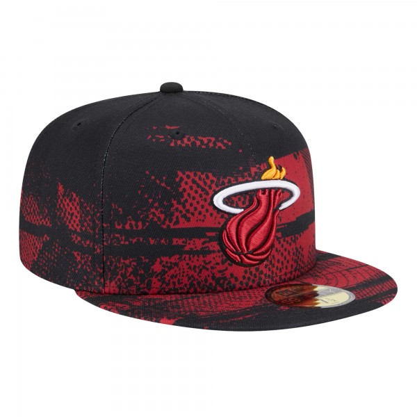 Бейсболка Miami Heat New Era Black Tip-Off 59FIFTY