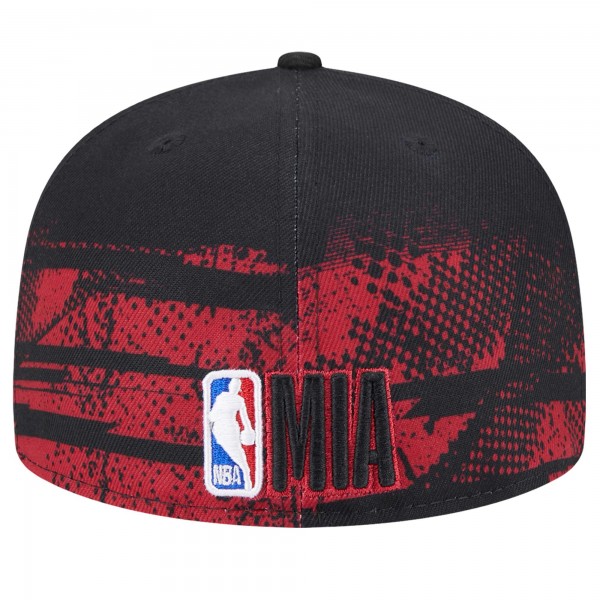 Бейсболка Miami Heat New Era Black Tip-Off 59FIFTY