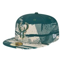 Бейсболка Milwaukee Bucks New Era Hunter Green Tip-Off 59FIFTY