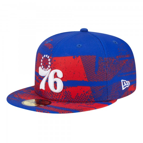 Бейсболка Philadelphia 76ers New Era Royal Tip-Off 59FIFTY