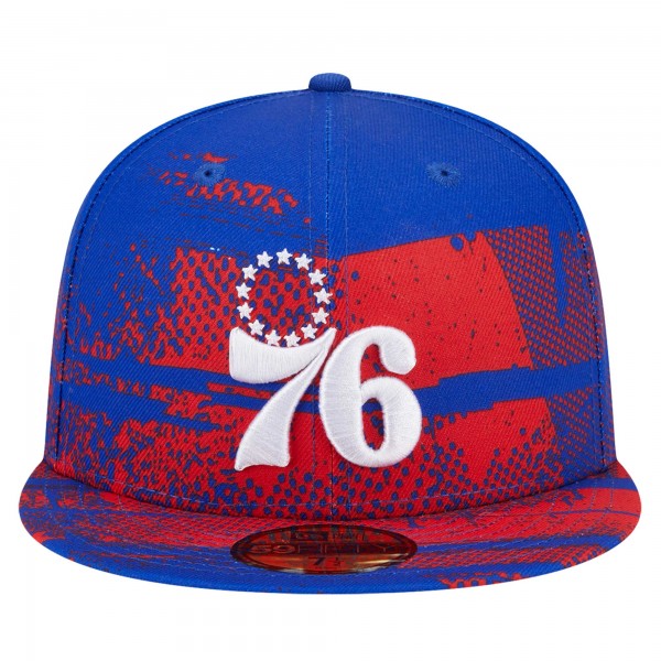 Бейсболка Philadelphia 76ers New Era Royal Tip-Off 59FIFTY
