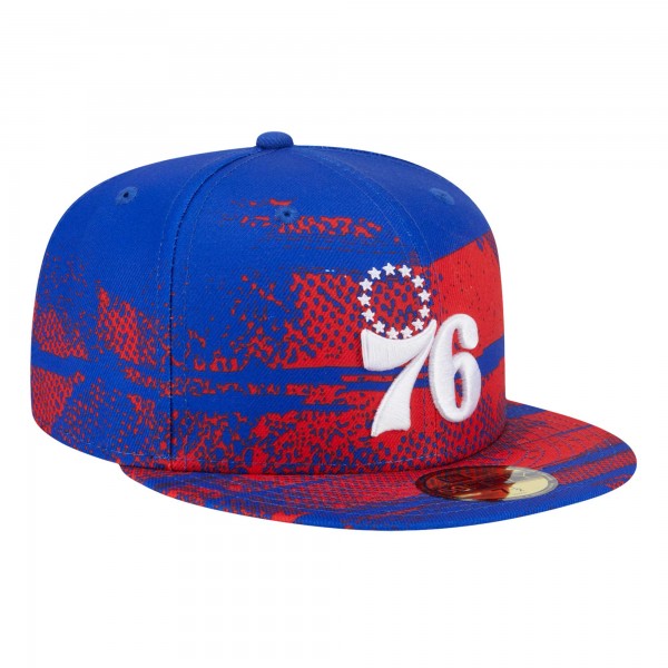 Бейсболка Philadelphia 76ers New Era Royal Tip-Off 59FIFTY