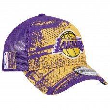 Бейсболка Los Angeles Lakers New Era Tip Off A-Frame Trucker 9FORTY - Purple/Gold