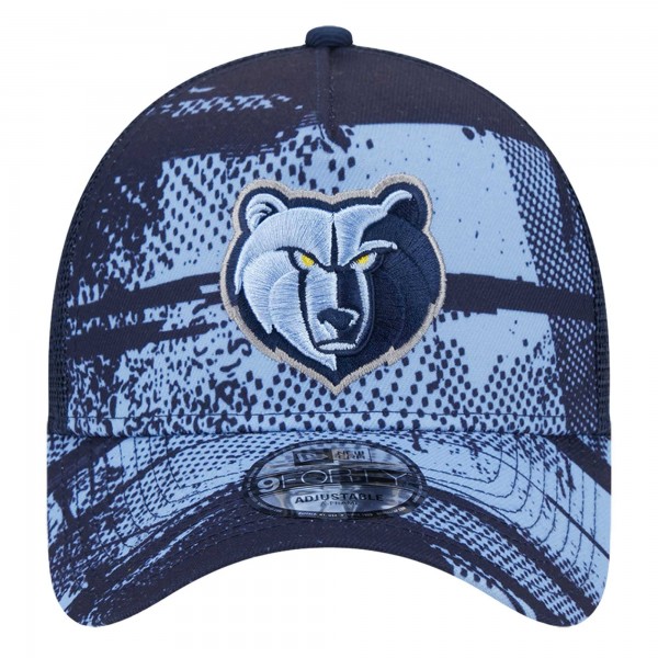 Бейсболка Memphis Grizzlies New Era Tip Off A-Frame Trucker 9FORTY - Navy/Light Blue