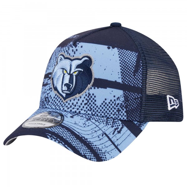 Бейсболка Memphis Grizzlies New Era Tip Off A-Frame Trucker 9FORTY - Navy/Light Blue