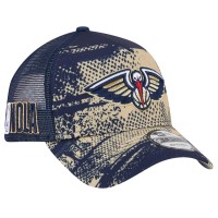 Бейсболка New Orleans Pelicans New Era Navy/Gold Tip Off A-Frame Trucker 9FORTY