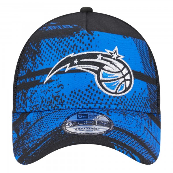Бейсболка Orlando Magic New Era Tip Off A-Frame Trucker 9FORTY - Black/Blue