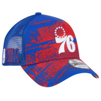 Бейсболка Philadelphia 76ers New Era Royal/Red Tip Off A-Frame Trucker 9FORTY