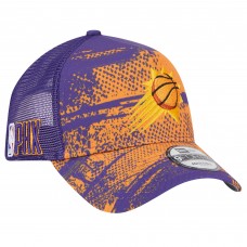 Бейсболка Phoenix Suns New Era Purple/Orange Tip Off A-Frame Trucker 9FORTY