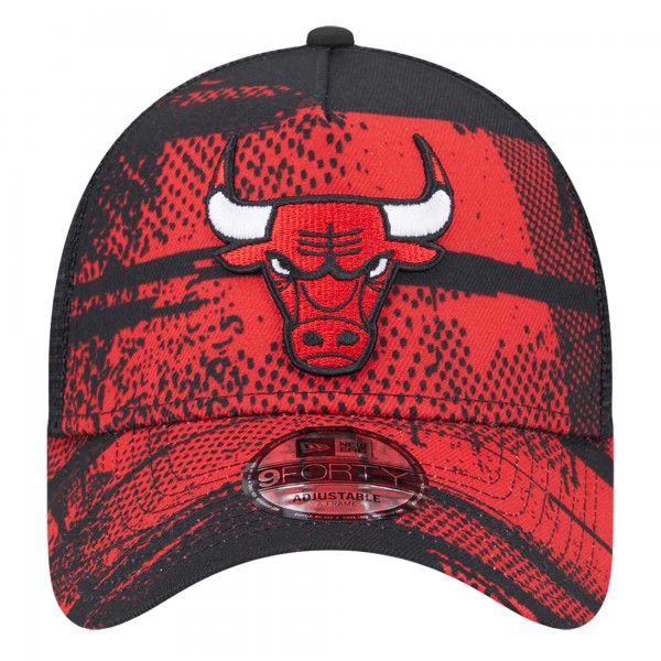 Бейсболка Chicago Bulls New Era Tip Off A-Frame Trucker 9FORTY - Black/Red
