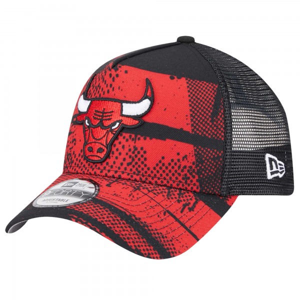 Бейсболка Chicago Bulls New Era Tip Off A-Frame Trucker 9FORTY - Black/Red