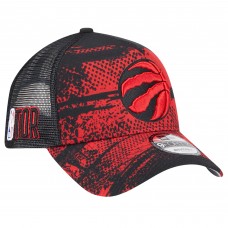 Бейсболка Toronto Raptors New Era Black/Red Tip Off A-Frame Trucker 9FORTY