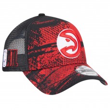 Бейсболка Atlanta Hawks New Era Tip Off A-Frame Trucker 9FORTY - Black/Red