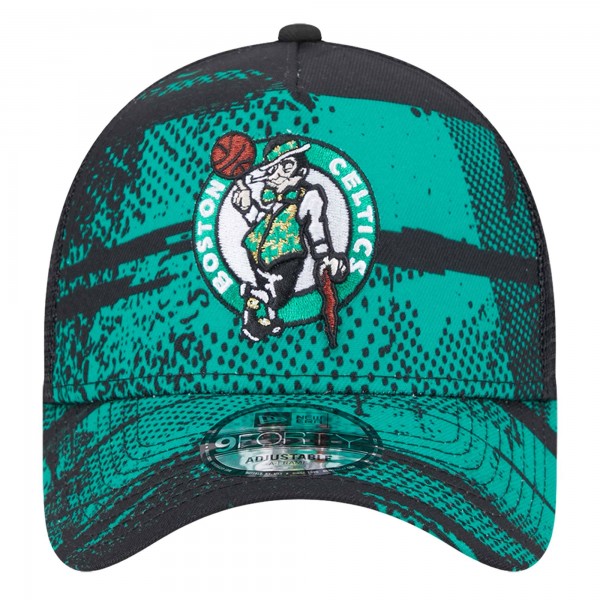 Бейсболка Boston Celtics New Era Tip Off A-Frame Trucker 9FORTY - Black/Kelly Green