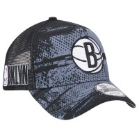 Бейсболка Brooklyn Nets New Era Tip Off A-Frame Trucker 9FORTY - Black/Charcoal