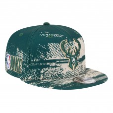 Бейсболка Milwaukee Bucks New Era Hunter Green Tip-Off 9FIFTY