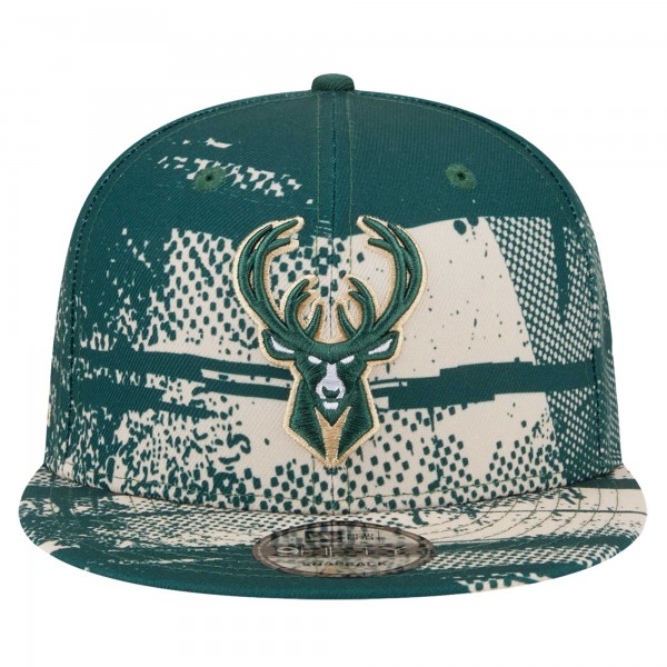 Бейсболка Milwaukee Bucks New Era Hunter Green Tip-Off 9FIFTY