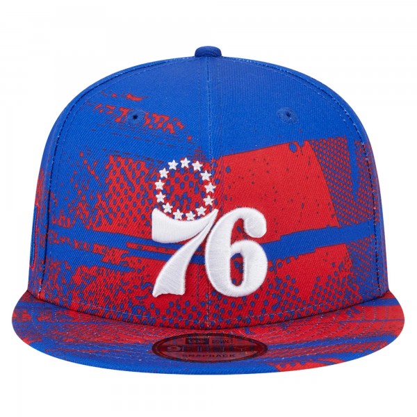 Бейсболка Philadelphia 76ers New Era Royal Tip-Off 9FIFTY Snapback