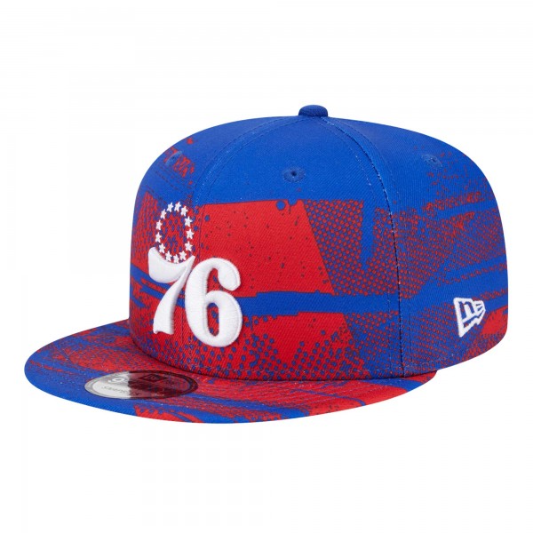 Бейсболка Philadelphia 76ers New Era Royal Tip-Off 9FIFTY Snapback