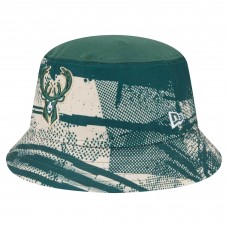 Бейсболка Milwaukee Bucks New Era Hunter Green/Cream Tip-Off